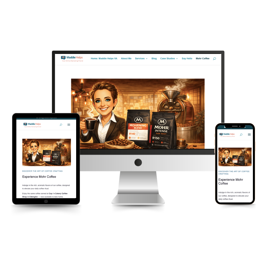 Mohr Coffee Personal Brand Web Page